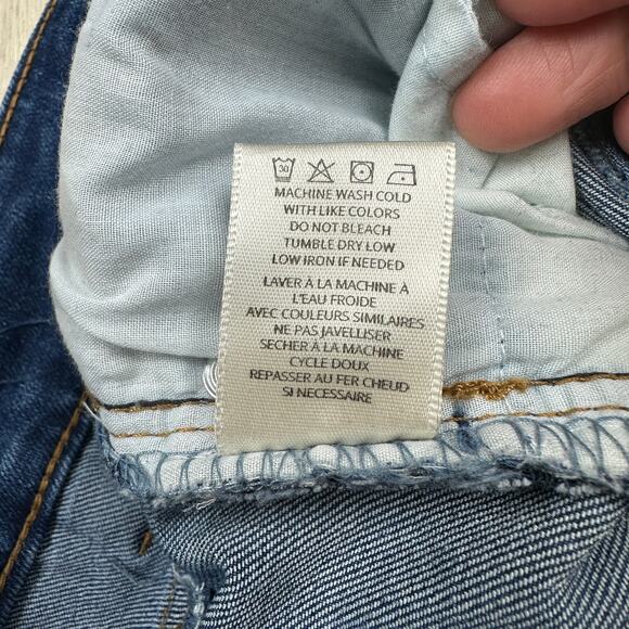 Unpublished Mid Rise Bootcut Raw Ankle 70's Retro Boho Casual Denim Jeans 26 - Picture 15 of 15